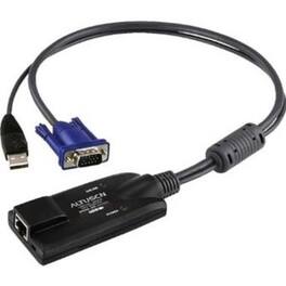 Aten Technology - ATEN KA7570 KVM Cable - KVM Cable for KVM Switch, Keyboard/Mouse, Network Device - First End: 1 x RJ-45 Network - Female - Black