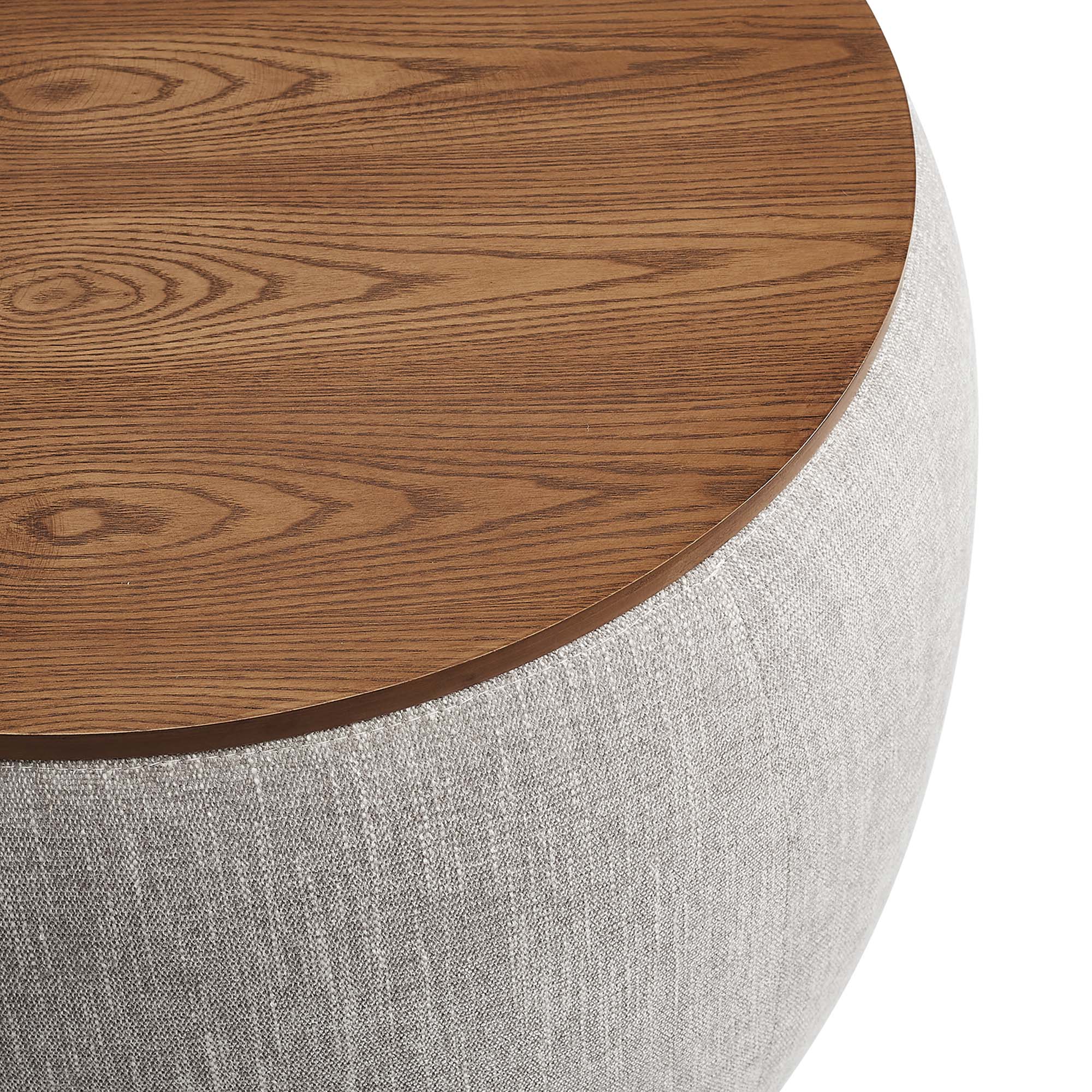 Alt View 5. Modway - Perla Woven Heathered Fabric Upholstered Storage Ottoman by Modway - Heathered Weave Wheat.