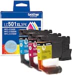 Brother - Genuine LC501XL3PK 3-Pack High Yield Color Ink Cartridges - Cyan/Magenta/Yellow