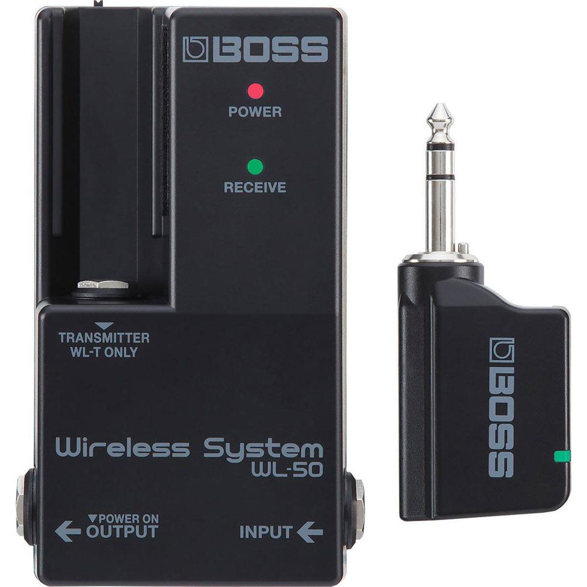 BOSS Wireless System WL-50

POWER RECEIVE TRANSMITTER WL-T ONLY

POWER ON OUTPUT INPUT