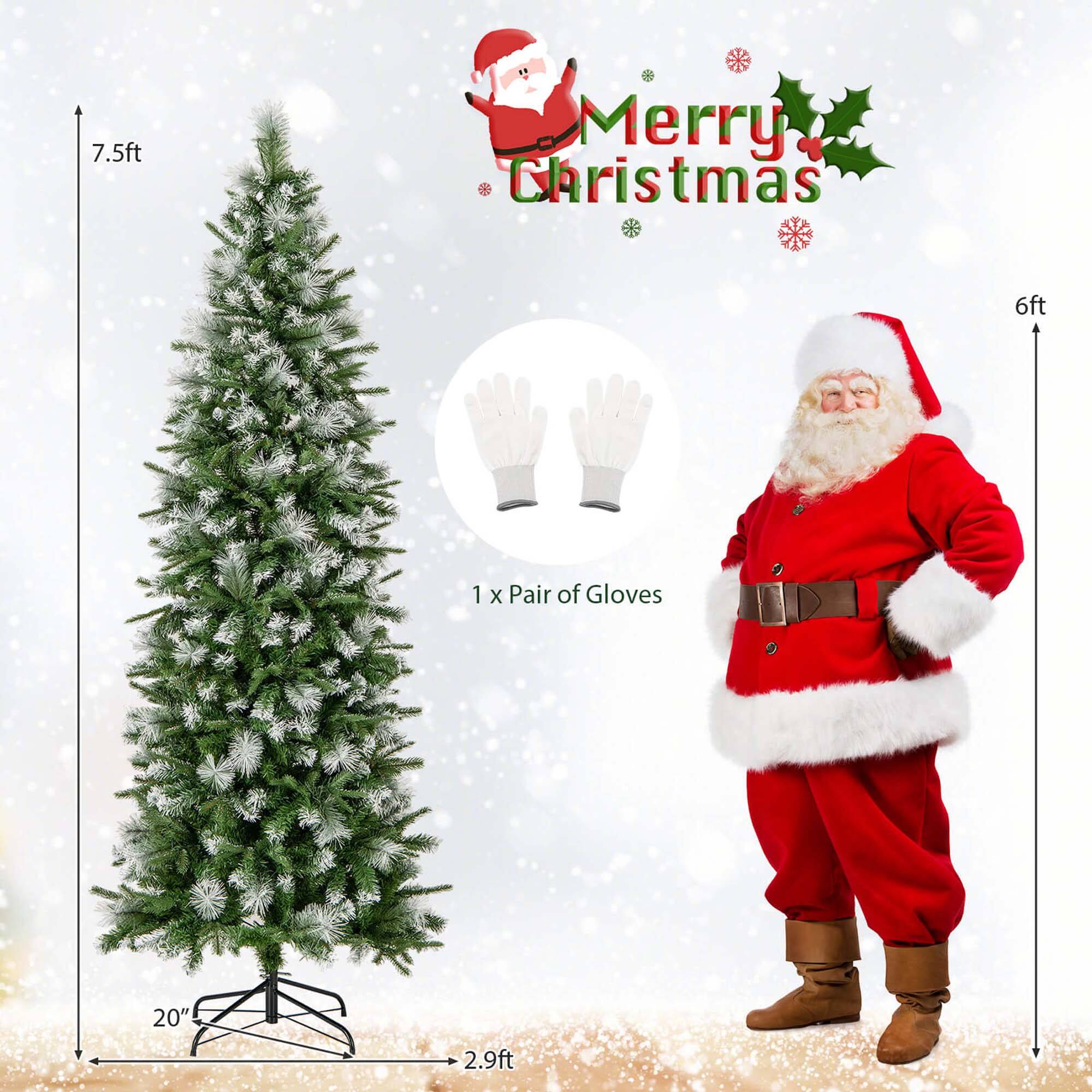The text on the image reads: "7.5ft Merry Christmas 6ft 1 x Pair of Gloves 20" 2.9ft". This text is grouped and corrected as follows:

"7.5ft Merry Christmas 6ft 1 x Pair of Gloves 20" 2.9ft"

"7.5ft Merry Christmas 6ft 1 x Pair of Gloves 20" 2.9ft"

"7.5ft Merry Christmas 6ft 1 x Pair of Gloves 20" 2.9ft"