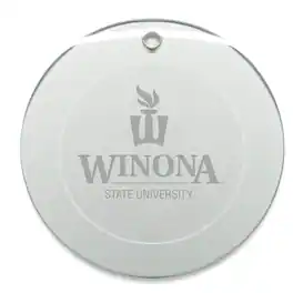 Jardine - Winona State Warriors 3'' Round Glass Ornament - Multicolor