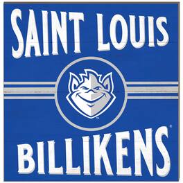 Jardine - Saint Louis Billikens 10" x 10" Retro Team Sign - Blue