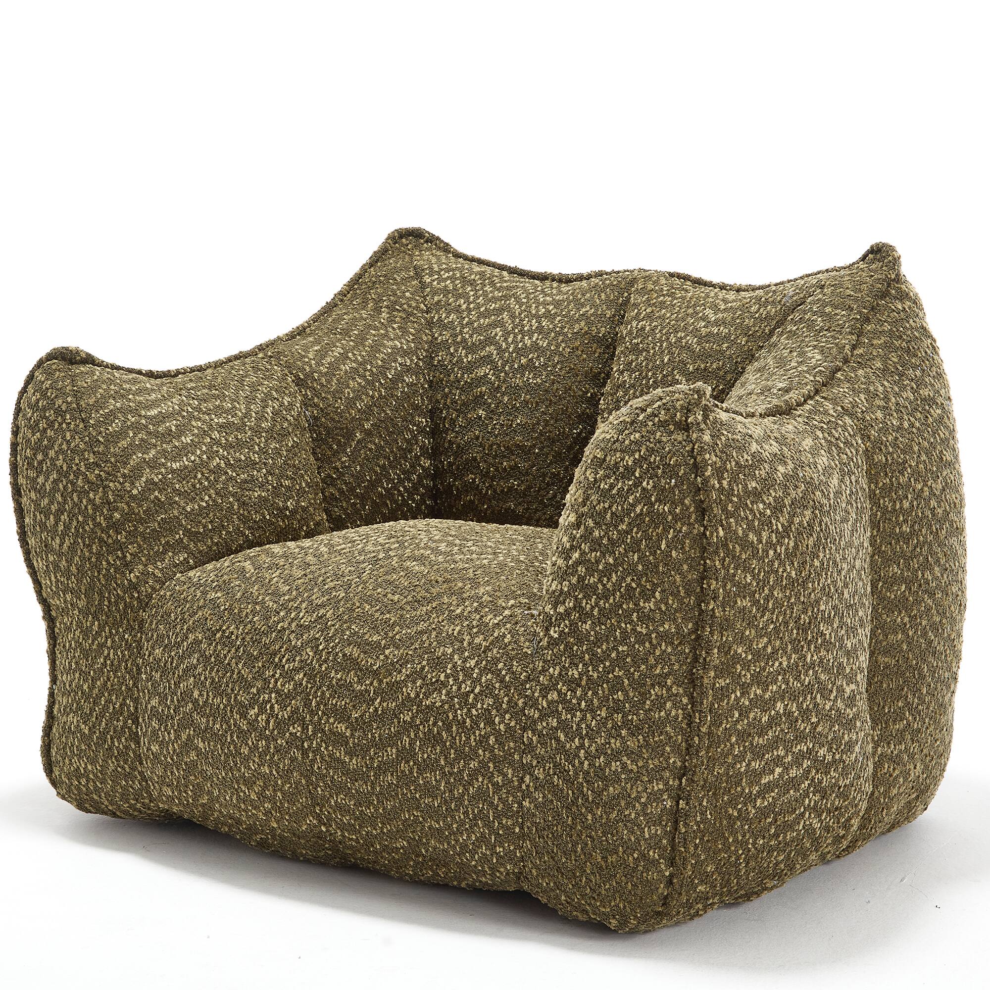 Alt View 10. GOODSILO - Premium Square Lazy Sofa Chair with High-Resilience Foam for Living Room and Bedroom Comfort - Olive Green.