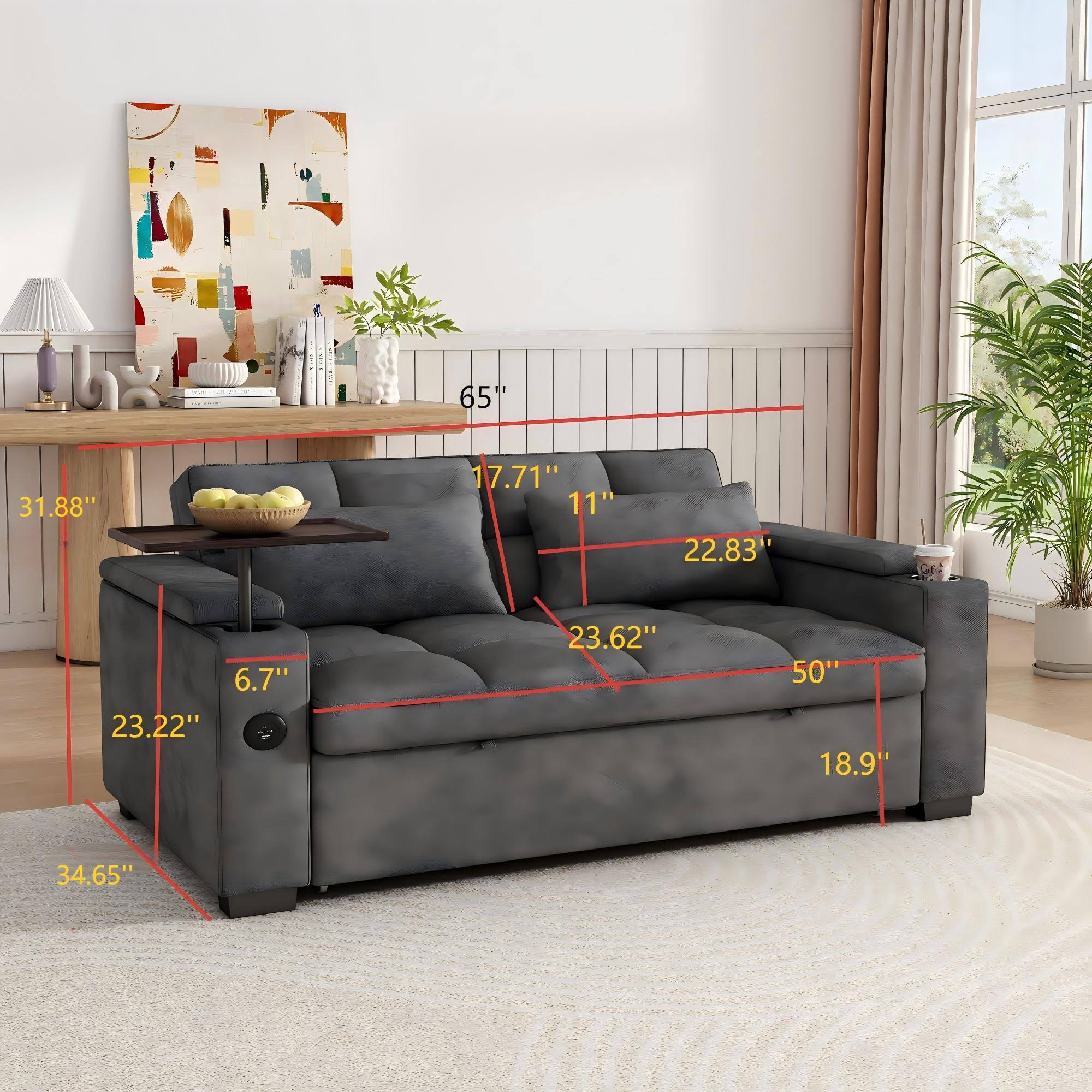 65"  
31.88"  
17.71"  
11"  
22.83"  
6.7"  
23.22"  
23.62"  
50"  
18.9"  
34.65"