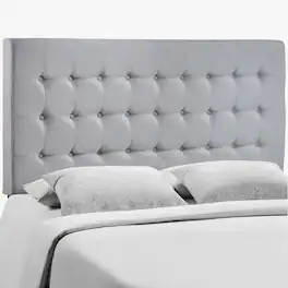 Tinble Upholstered Fabric Queen Headboard by Modway - Sky Gray