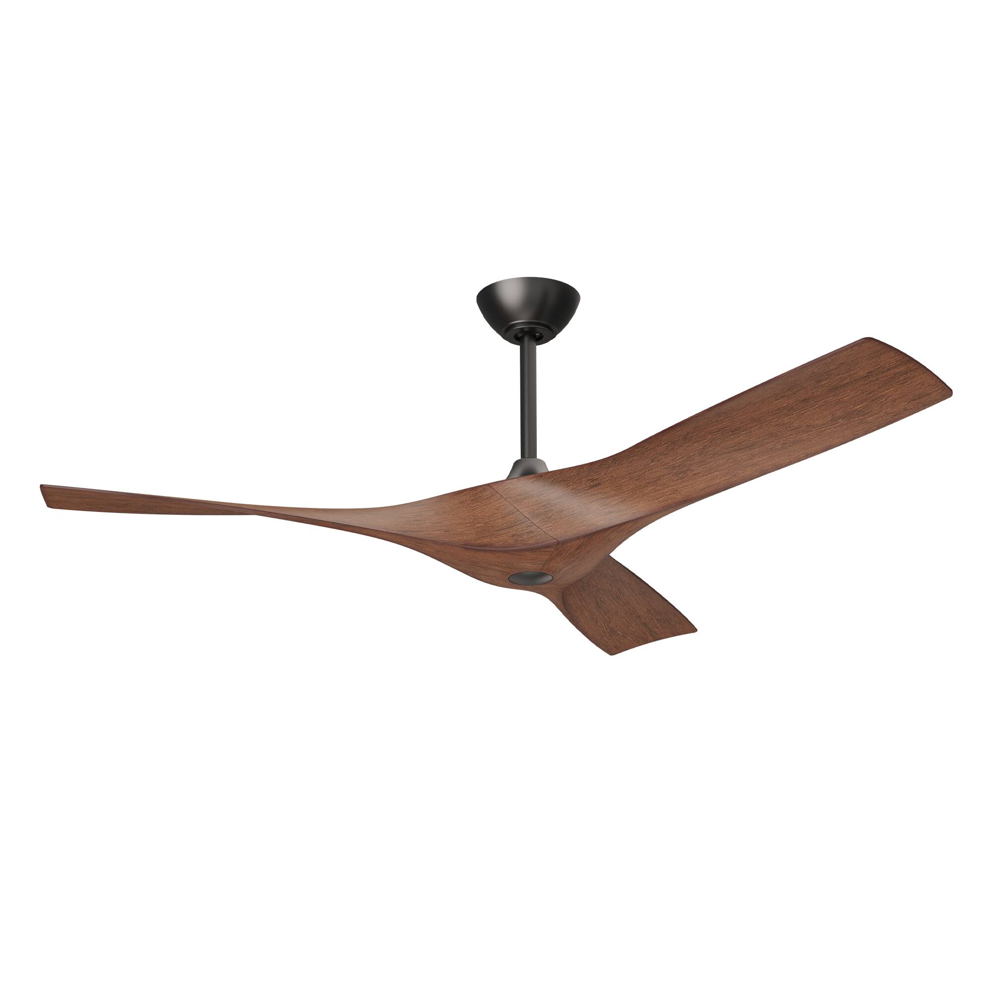 Alt View 10. Parrot Uncle - 52" 3-Blade Propeller Ceiling Fan with DC Motor, Remote Control, 6 Speeds, Timers - Brown.