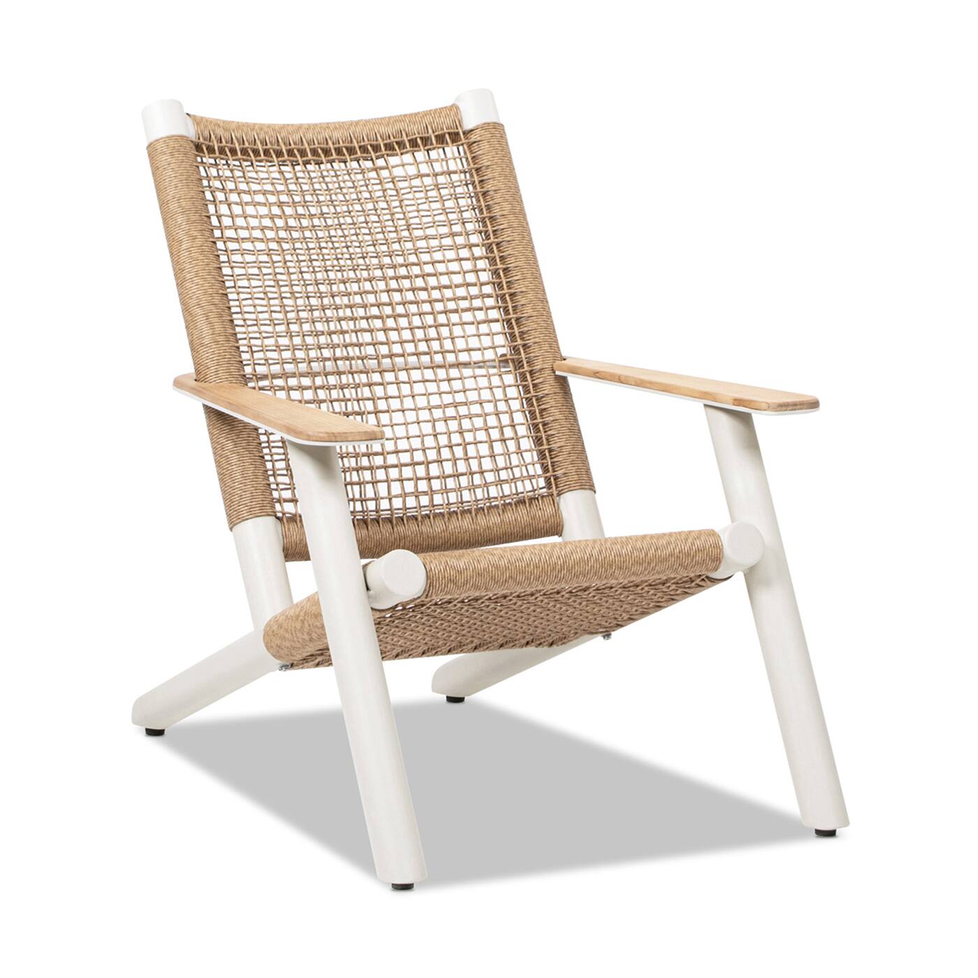 Angle. Mondawe - Adirondack Outdoor Lounge Chair - Beige.