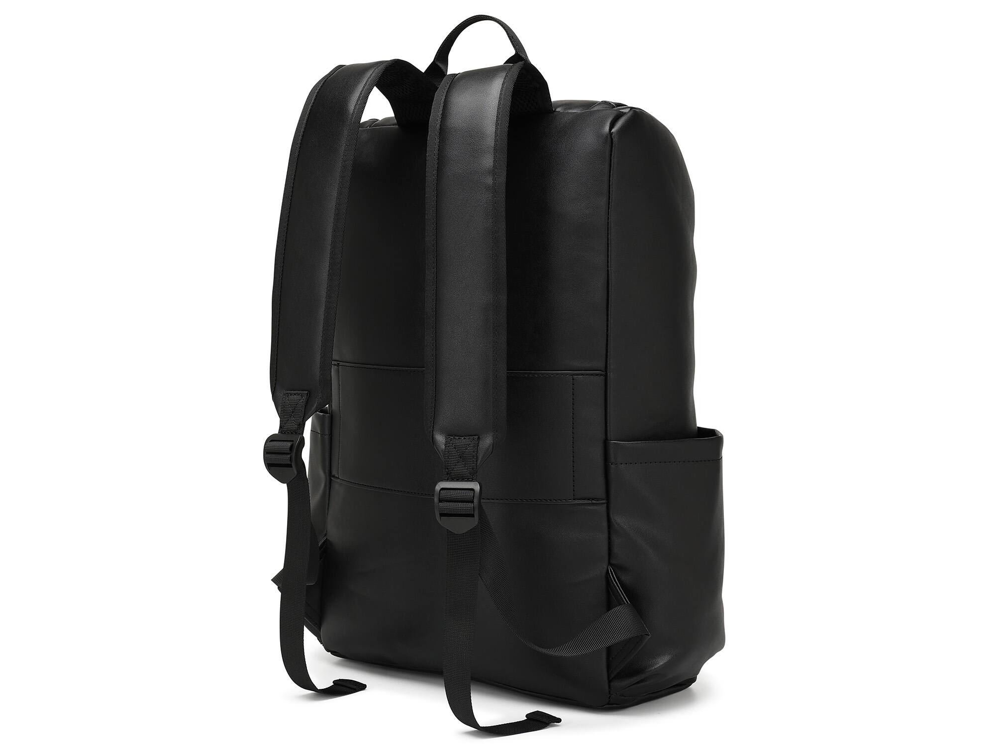 Back. Elle - ELLE Roamer 22L Vegan Leather Backpack - Black - Black.