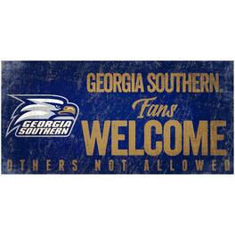 Fan Creations - Georgia Southern Eagles 6" x 12" Fans Welcome Sign - Multicolor