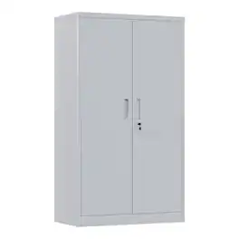 Boyel Living - Steel Storage Cabinet with Locking Doors and Adjustable Shelves, 31.5 in. W x 55.1 in. H - Gray