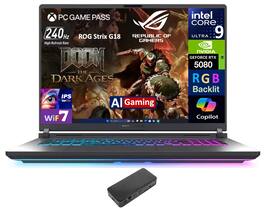 ASUS - ROG Strix G18 Laptop 18 WQXGA (Intel Ultra 9- 275HX, 64GB DDR5, 4TB PCIe SSD, GeForce RTX 5080, Win 11 Pro) - Eclipse Gray