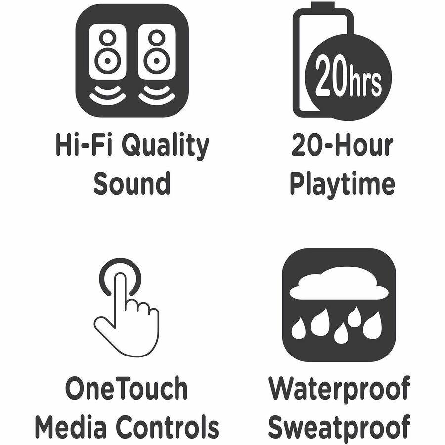 - Hi-Fi Quality Sound
- 20-Hour Playtime
- OneTouch Media Controls
- Waterproof Sweatproof