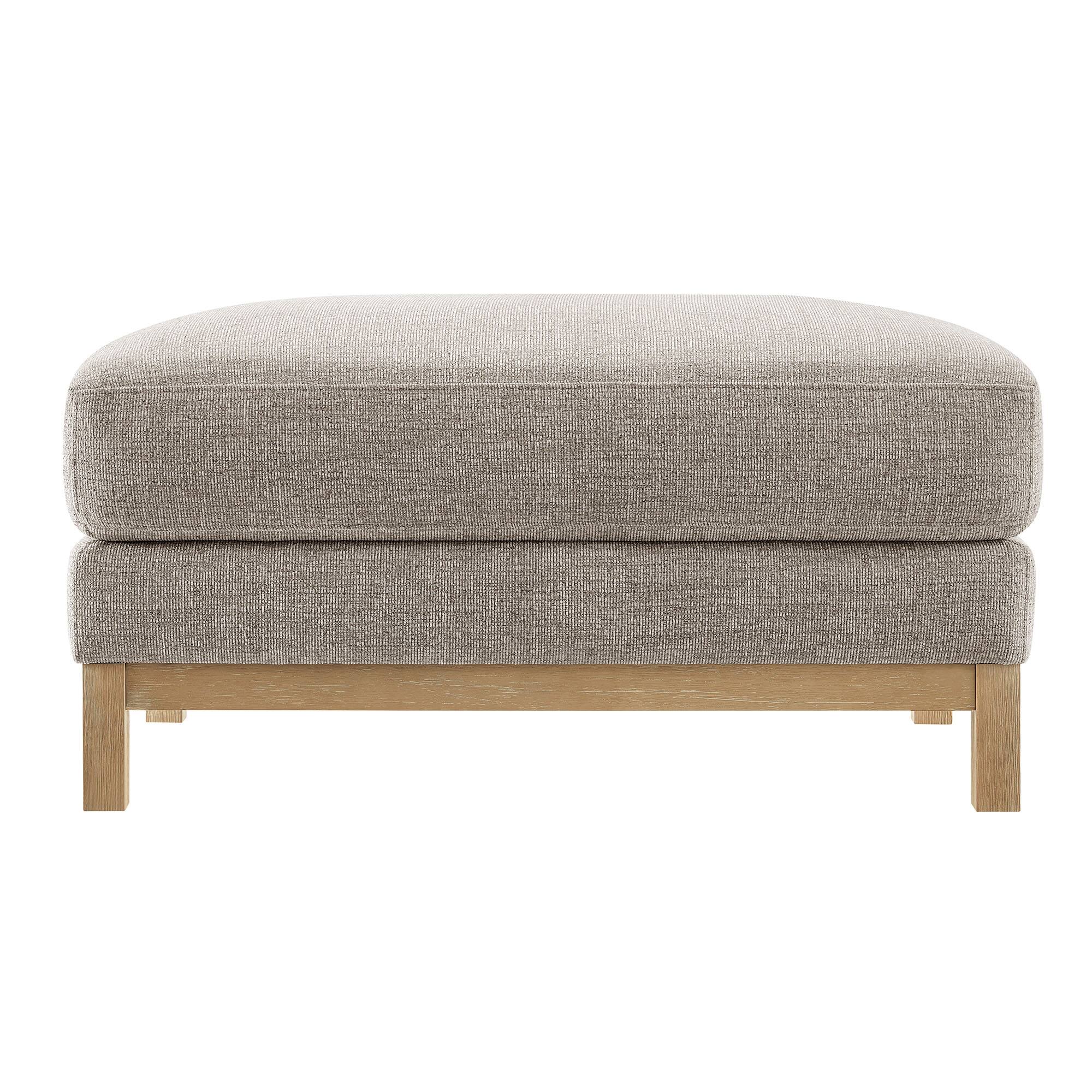 Alt View 4. Modway - Roscoe Upholstered Ottoman - Pewter.