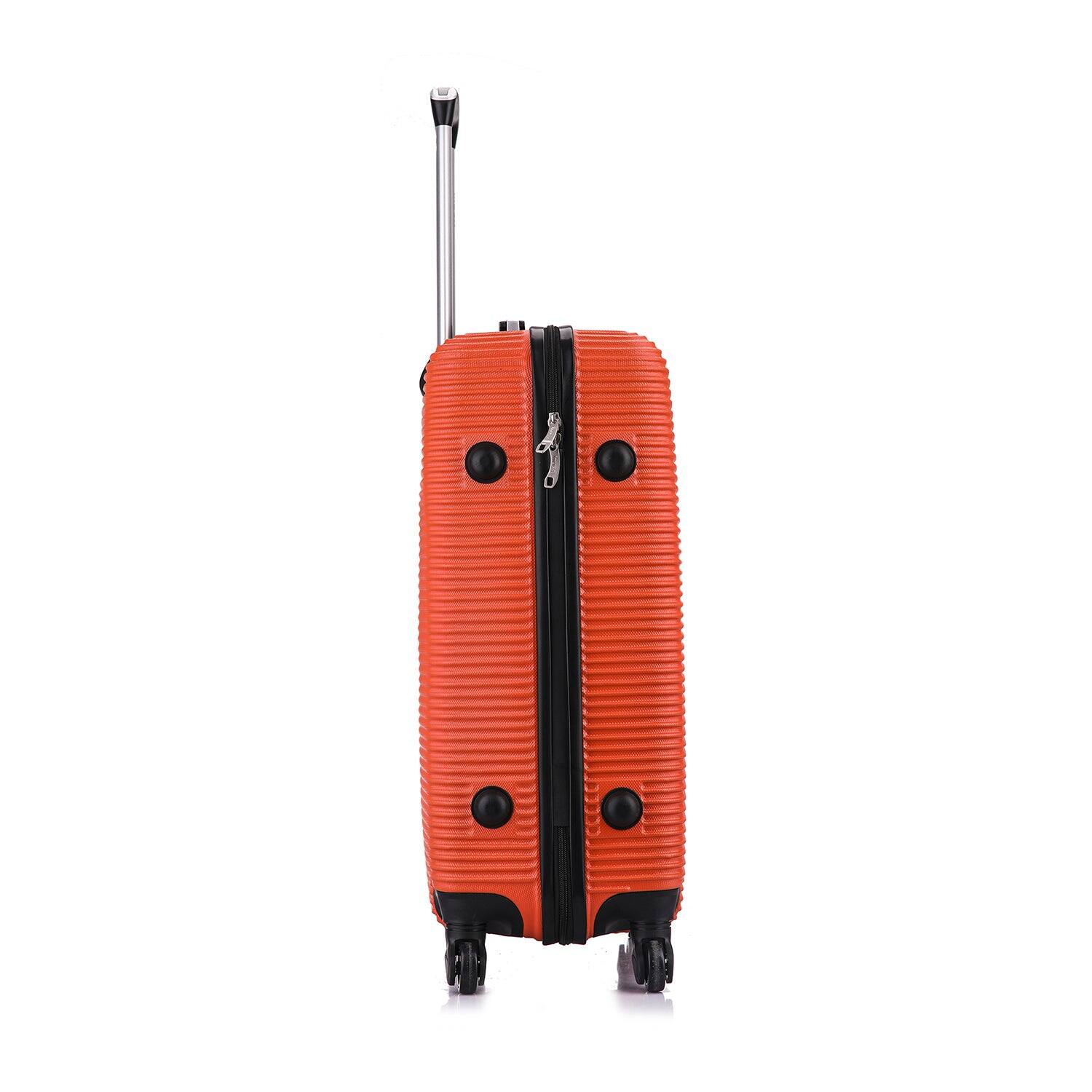 Alt View 3. InUSA - Royal lightweight hardside Spinner Luggage 24" - ORANGE.