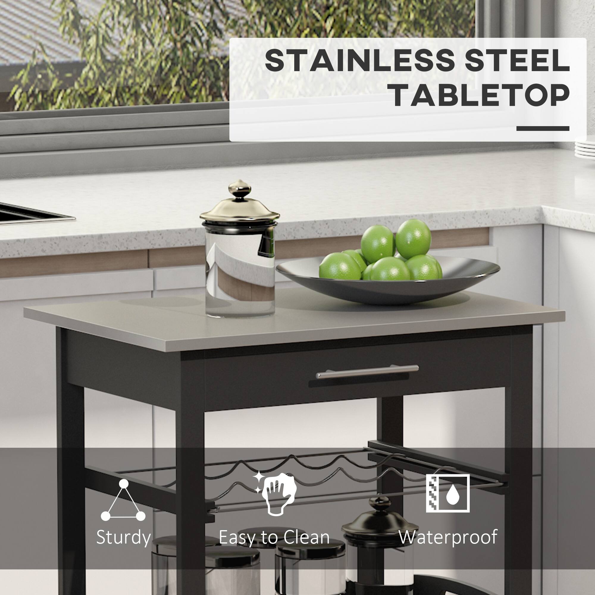STAINLESS STEEL TABLETOP

- Sturdy
- Easy to Clean
- Waterproof