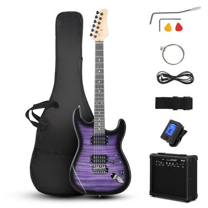 Front. Winado - 39" Electric Guitar with 5Watt Amp, Full Size 170 Model Starter Guitar Kit for Beginners & Professionals W/Bag.