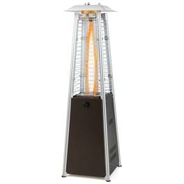 Mondawe - 10000 BTU Portable Steel Tabletop Patio Heater with Glass Tube - Black