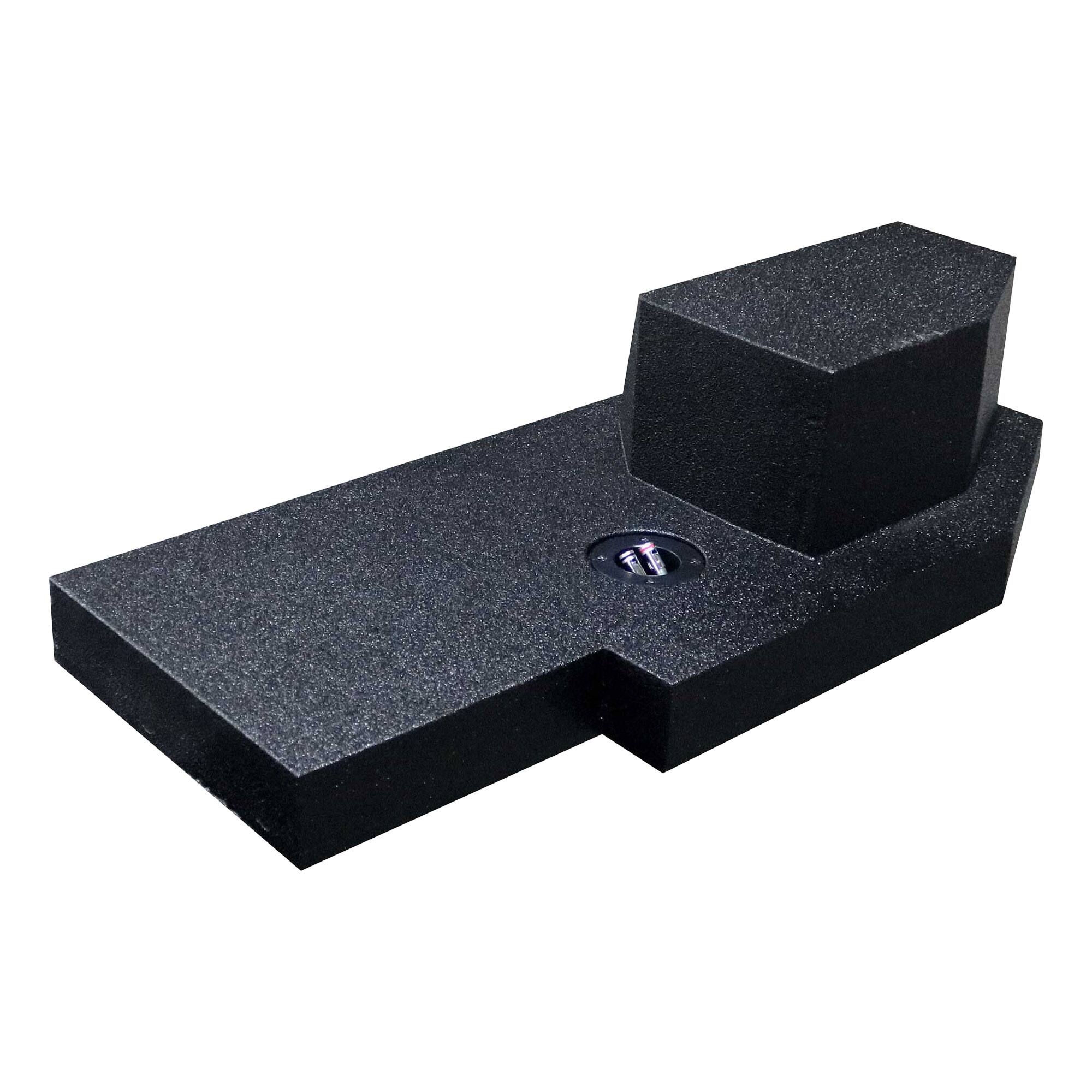 Alt View 3. QPower - QPower Single 10" Sub Box for Dodge Ram Crew Cab & Quad Cab 02-18, Classic 19-22 - BED LINER BLACK.