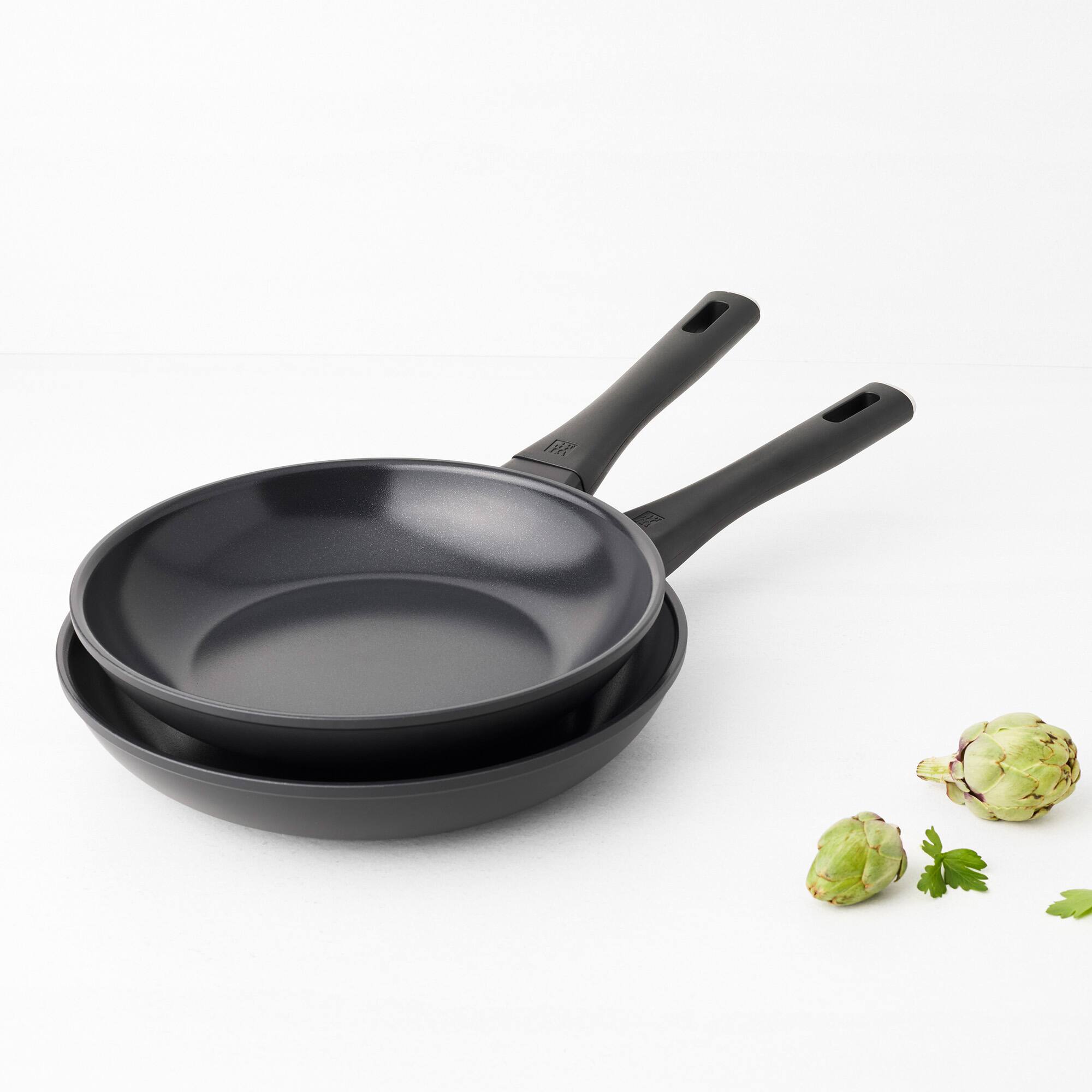 Alt View 4. ZWILLING - ZWILLING Madura Plus Ceramic 2-pc Aluminum Ceramic Nonstick Fry Pan Set - Black.