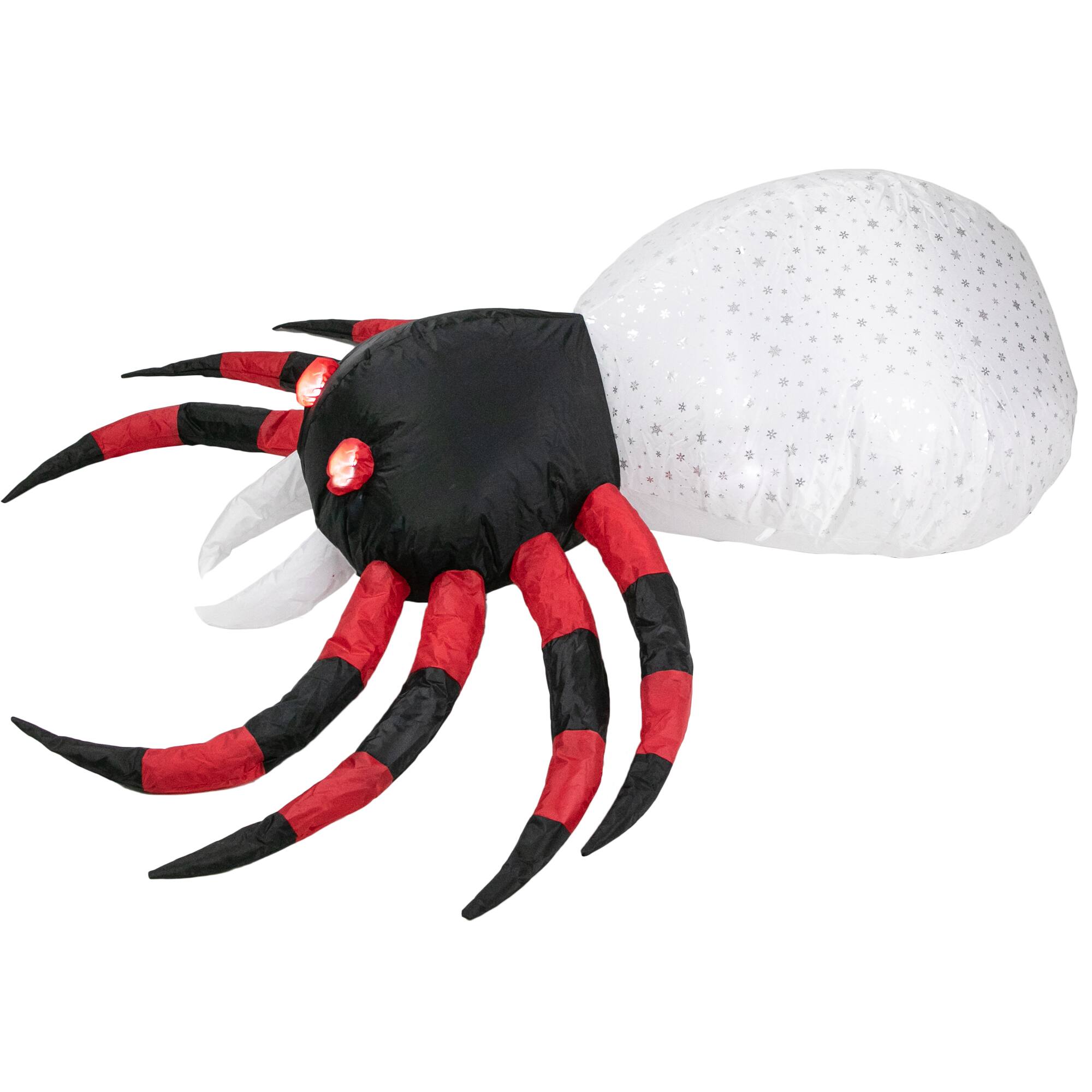 Alt View 2. Northlight - LED Lighted Inflatable Chill and Thrill Spider Outdoor Halloween Decoration - 4' - Red.
