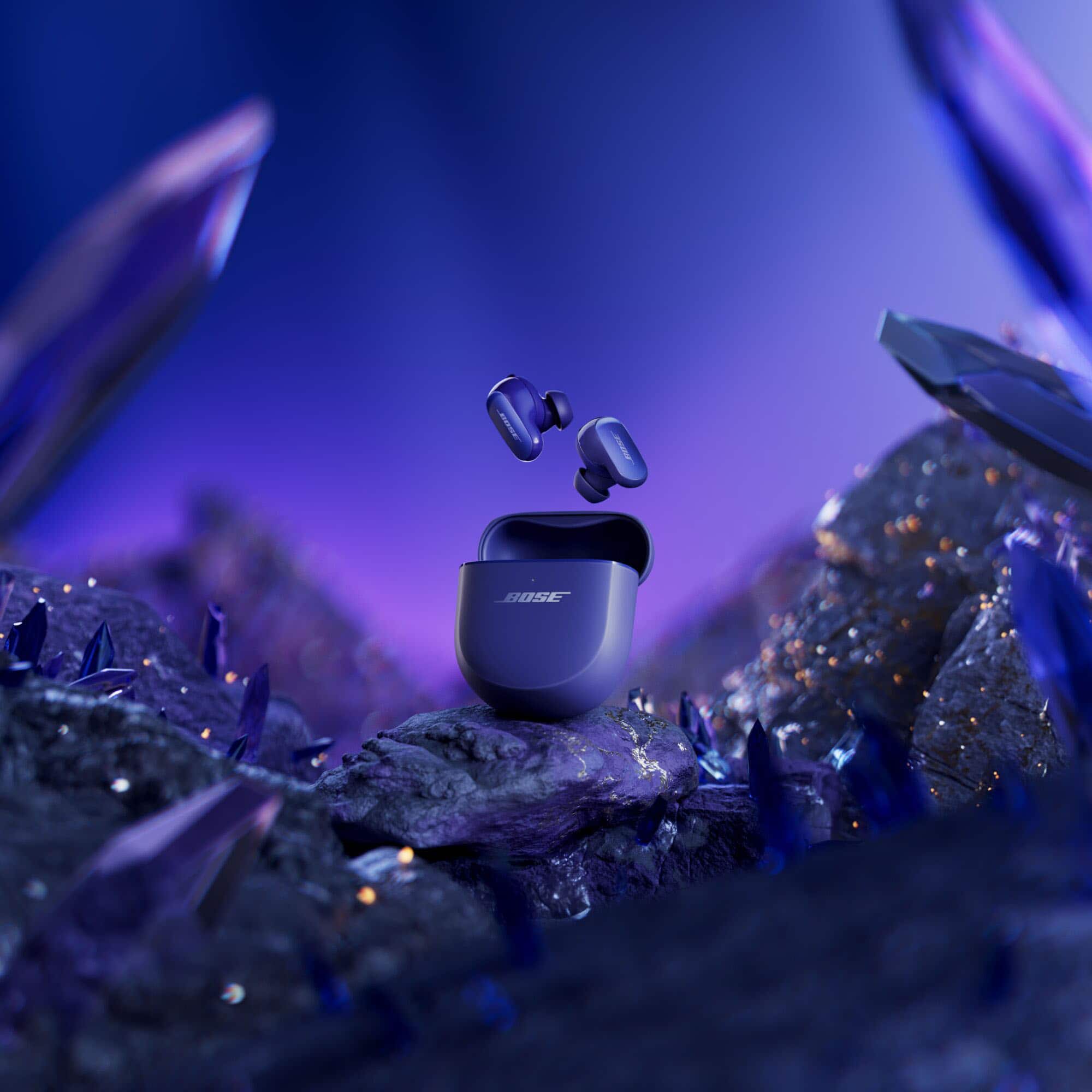 Alt View 3. Bose - QuietComfort Ultra (2nd Gen) True Wireless Noise Cancelling In-Ear Earbuds - Midnight Violet.