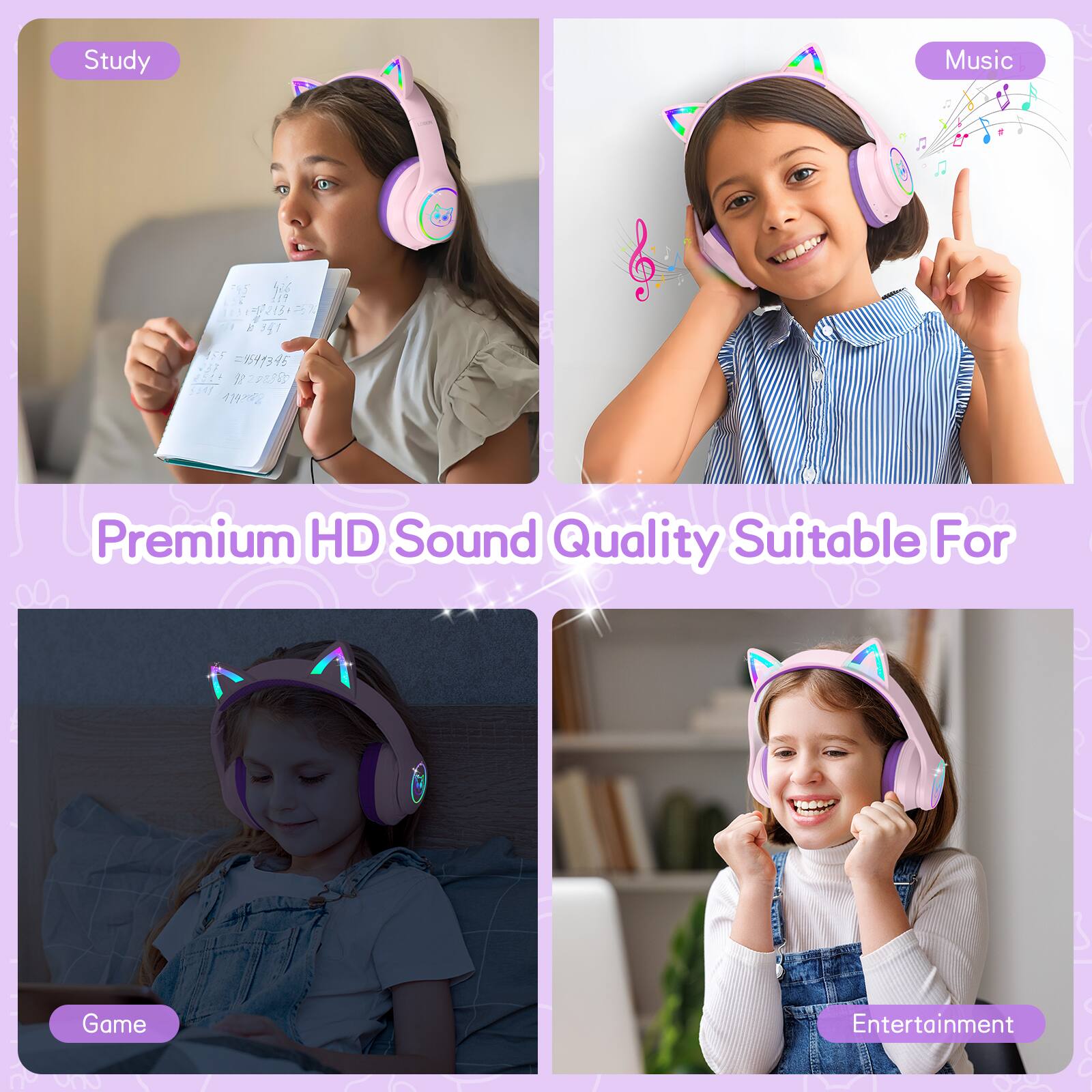Study Music 5 74 -. 151 455 =19395 -37 BEEA TETE 419/2 Premium HD Sound Quality Suitable For Game Entertainment
