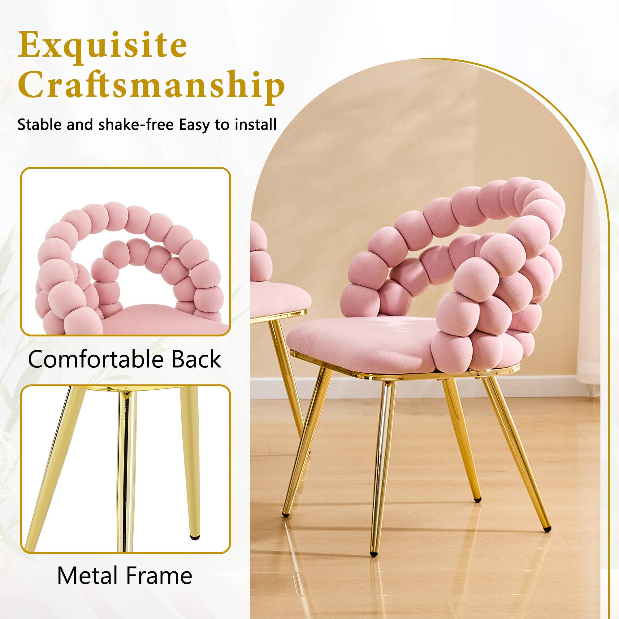 Exquisite Craftsmanship  
Stable and shake-free  
Easy to install  
Comfortable Back  
Metal Frame
