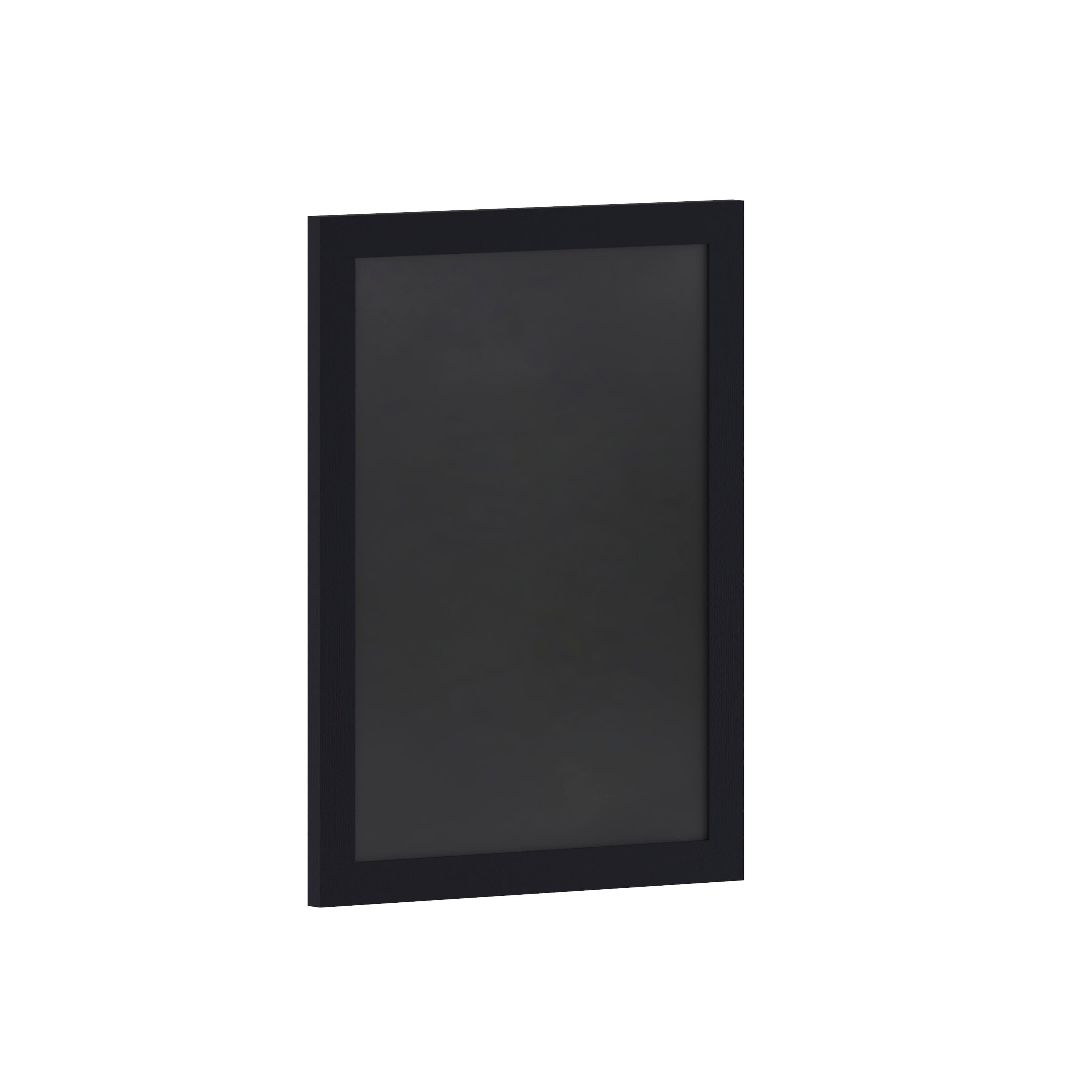 Emma + Oliver - Burke Framed Decorative Wall Hanging Chalkboard with Magnetic Surface and Eraser for Weddings, Parties, Showers and More - Black