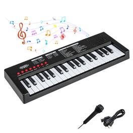 Costway - Kids Piano Keyboard with 8 Rhythms 8 Tones 22 Demos for 3+ Years Old Boys & Girls - Black
