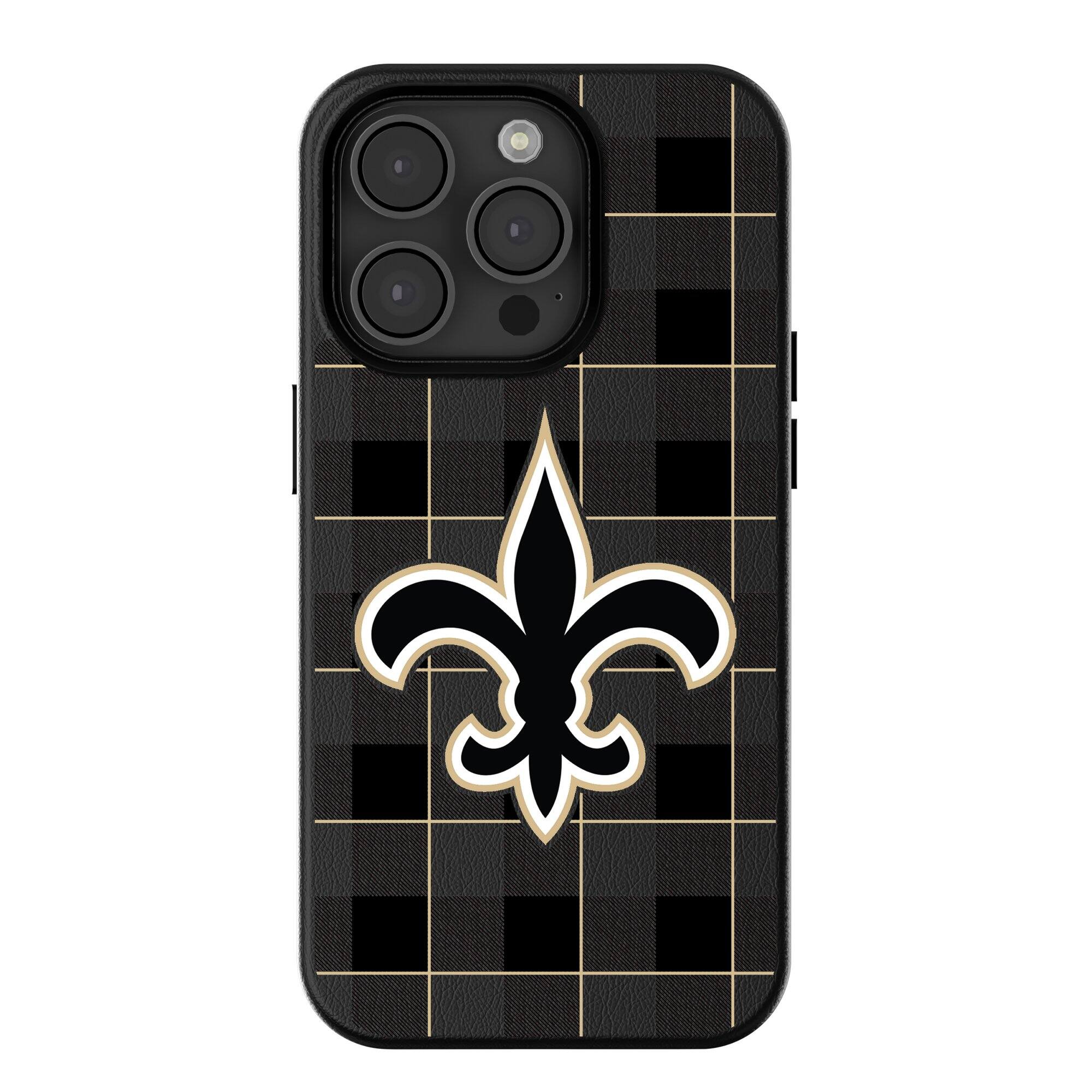 Keyscaper - NFL - New Orleans Saints Plaid Magnetic Bump iPhone Case - 15 Plus - Black price history on PriceWatchPro