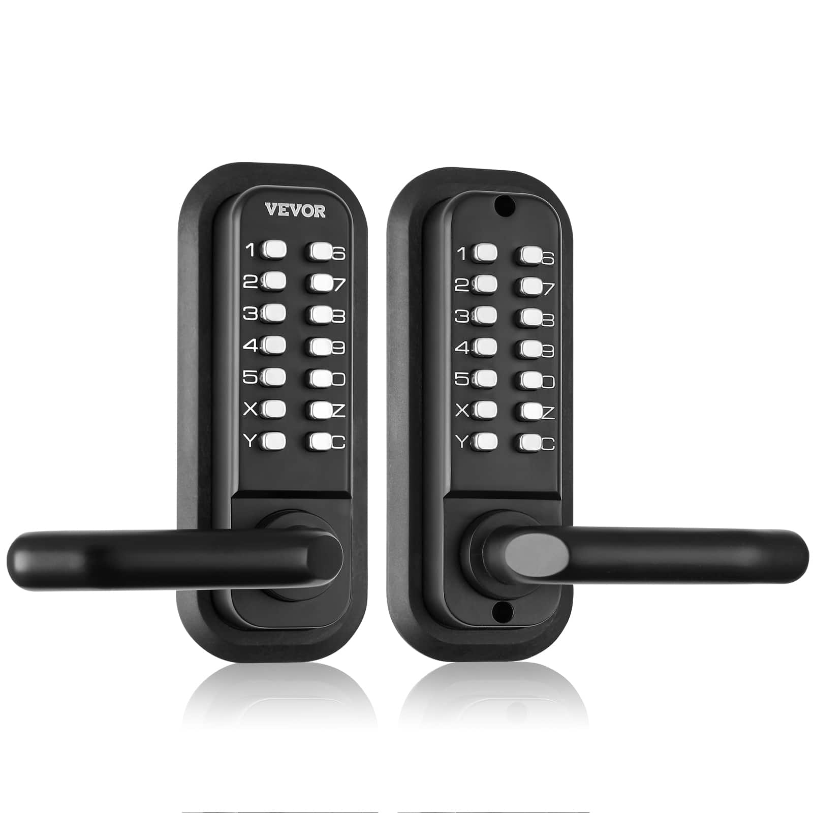 Photos - Electric Lock Vevor  Mechanical Keyless Entry Door Lock, 14 Digit Keypad, Double-sided Embedded Outdoor Gate Door Locks Set with Handle  