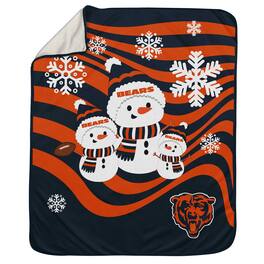 Pegasus - Chicago Bears 50'' x 60'' Snowman Sherpa Blanket - Multicolor
