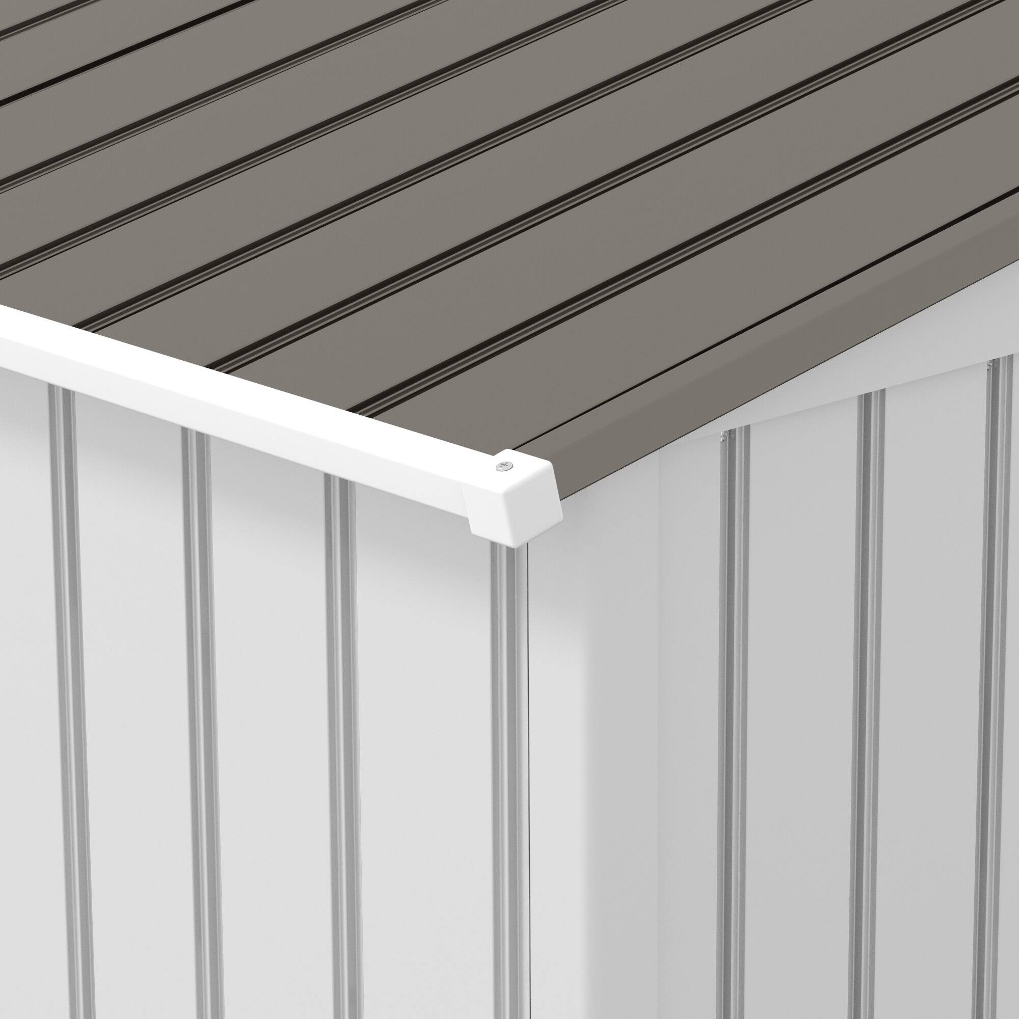 Alt View 8. Outsunny - 9' x 6' Outdoor Storage Shed, Garden Tool Metal Shed with Foundation Kit, Double Lockable Door.