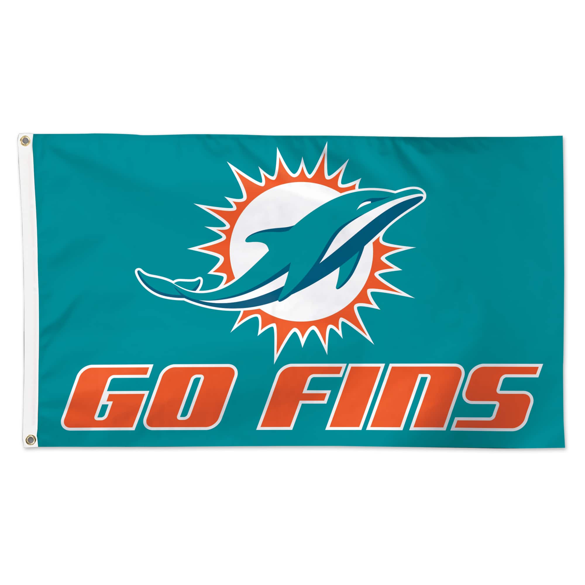 WinCraft - Miami Dolphins 3' x 5' Slogan Deluxe Single-Sided Flag - Multicolor