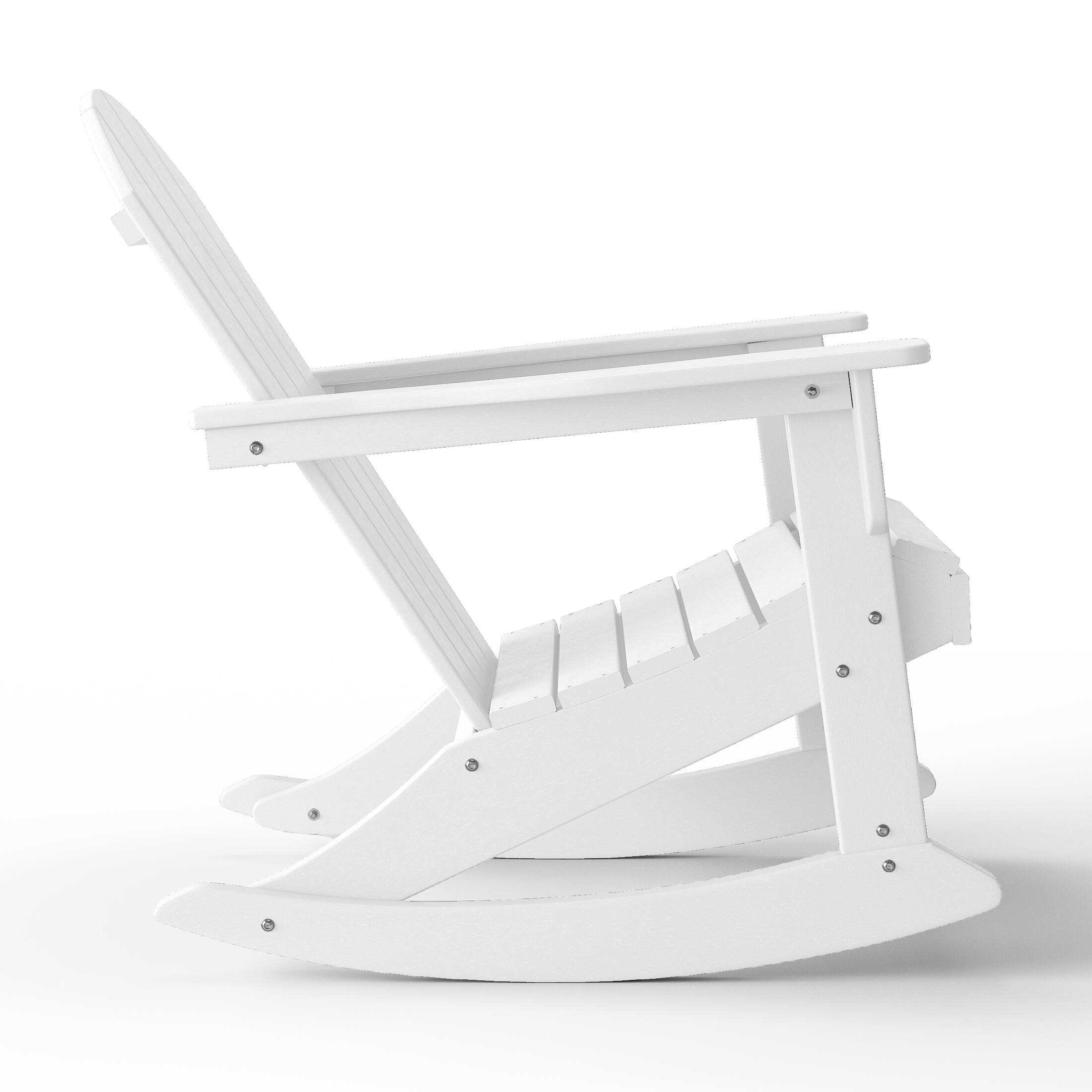 Left. WestinTrends - WestinTrends Malibu 2 piece set Outdoor / Patio Poly Adirondack rocking chairs ( 2 seater ) - White.