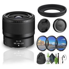 Nikon - NIKKOR Z MC 50mm f/2.8 Compact Macro Lens (20103) Bundle - Black