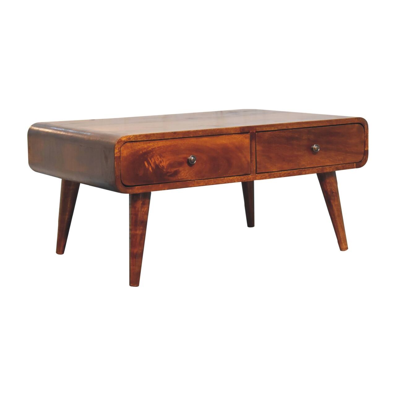 Left. Artisan Furniture - Artisan Furniture Solid Wood Sonata Chestnut Coffee Table - Brown.
