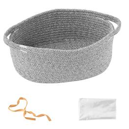 Paradigms Interiors - Gift Basket With Wrap Bag And Ribbon Empty Small Woven For Cute Decorative Organizer Showers Raffle Thanksg - Gray-1 Pack