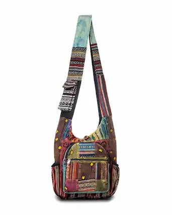 Front. Kathmandu Collection - Bee Hobo Bag - Multi.