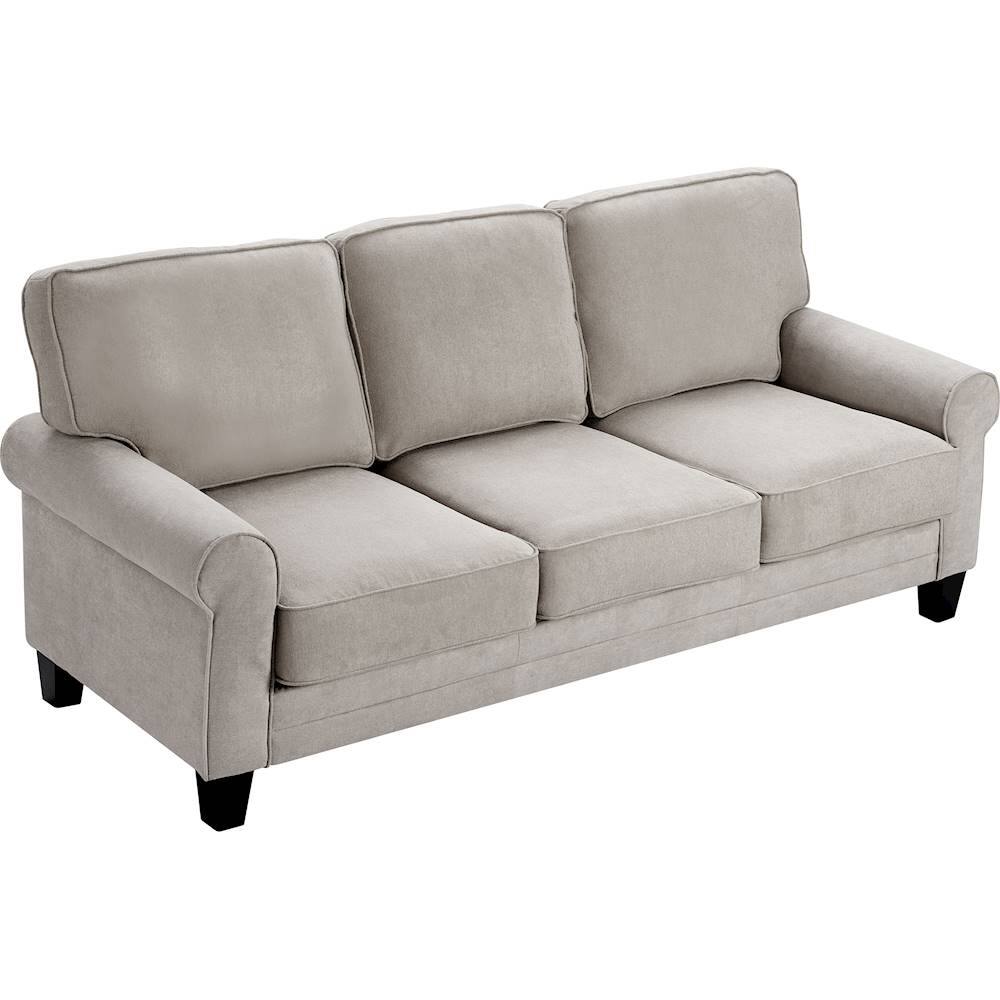 Alt View 14. Serta - Copenhagen 3-Seat Fabric Sofa - Light Gray.