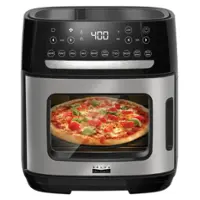 Bella Pro - 12.6-qt. Touchscreen Air Fryer Pizza Oven with Rotisserie - Stainless Steel - Front_Zoom