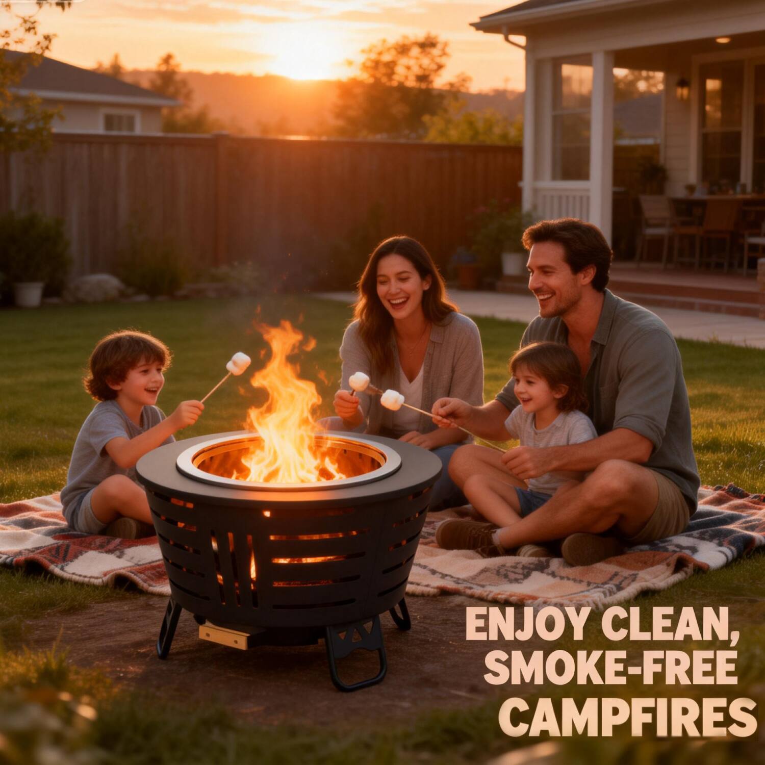 ENJOY CLEAN, SMOKE-FREE CAMPFIRES