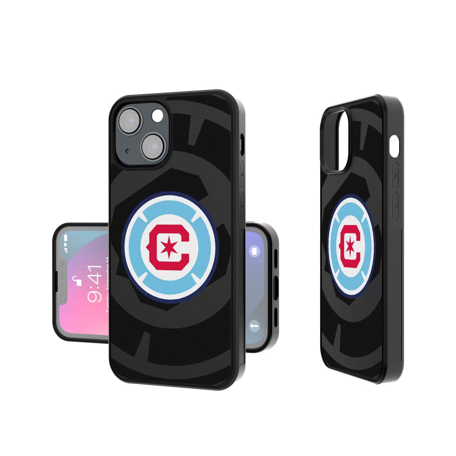 Keyscaper - MLS - Chicago Fire iPhone Mono Tilt Bump Case - 14 - Multicolor