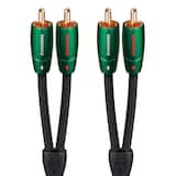 AudioQuest - Evergreen RCA > RCA 2.0' Analog Audio Interconnect Cable - Green on Black