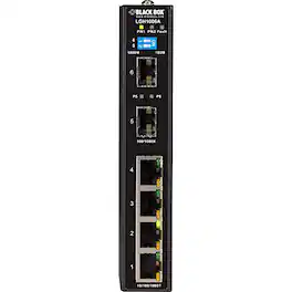 Black Box Network Services - Industrial Ethernet Switch - Extreme Temperature, 6-Port