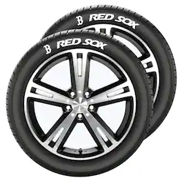 Midwest - Boston Red Sox MLB Tire Tatz Set 2 Auto TATTOOS Sidewall Decals - Multi