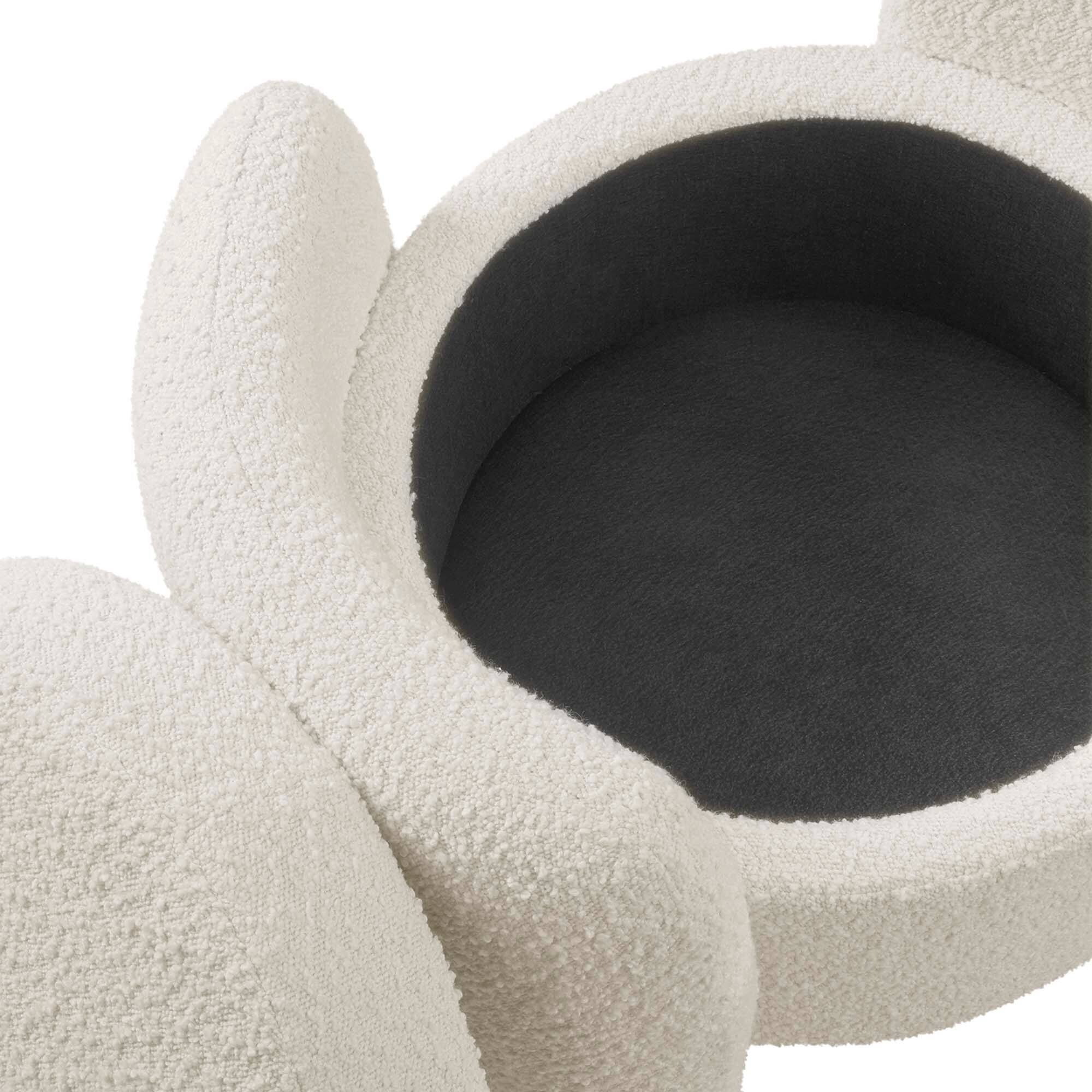 Alt View 6. Modway - Nebula Boucle Upholstered Ottoman by Modway - EEI-5561-IVO.