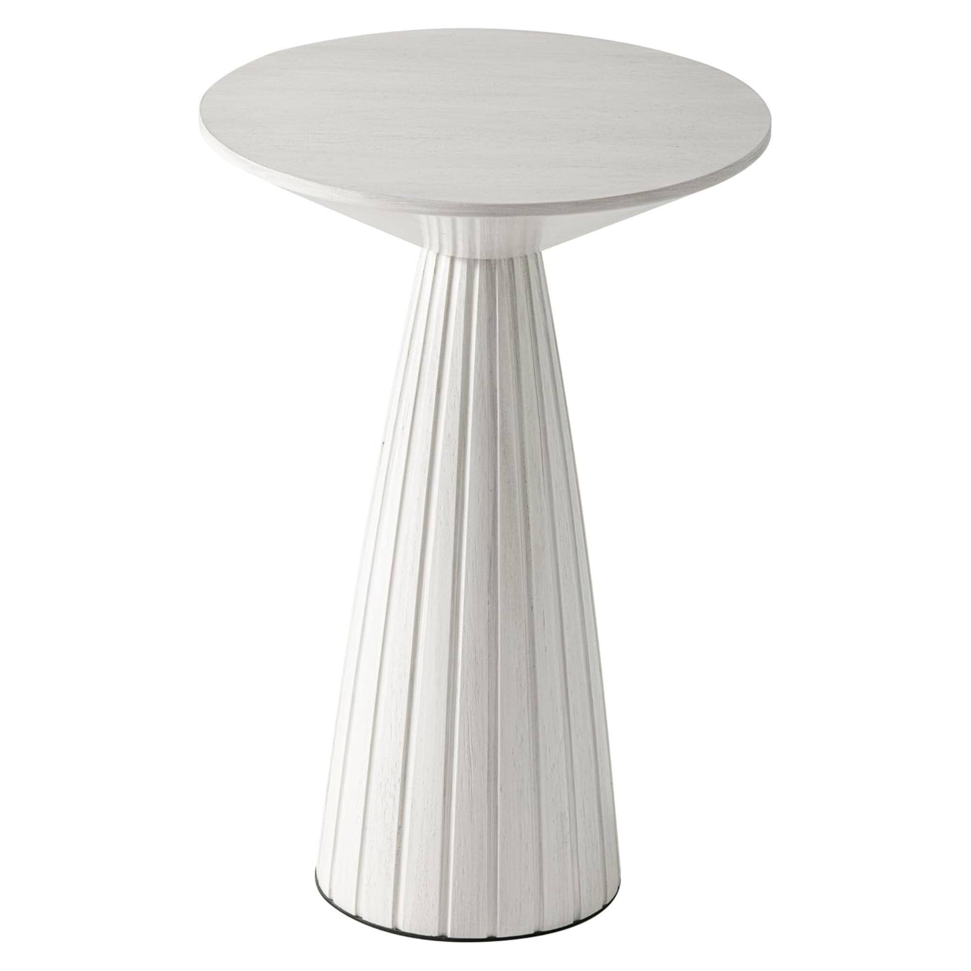 Alt View 7. COZAYH - COZAYH Pedestal Small Round Martini Table for Living Rooms or Bedrooms, Set of 2 - White.