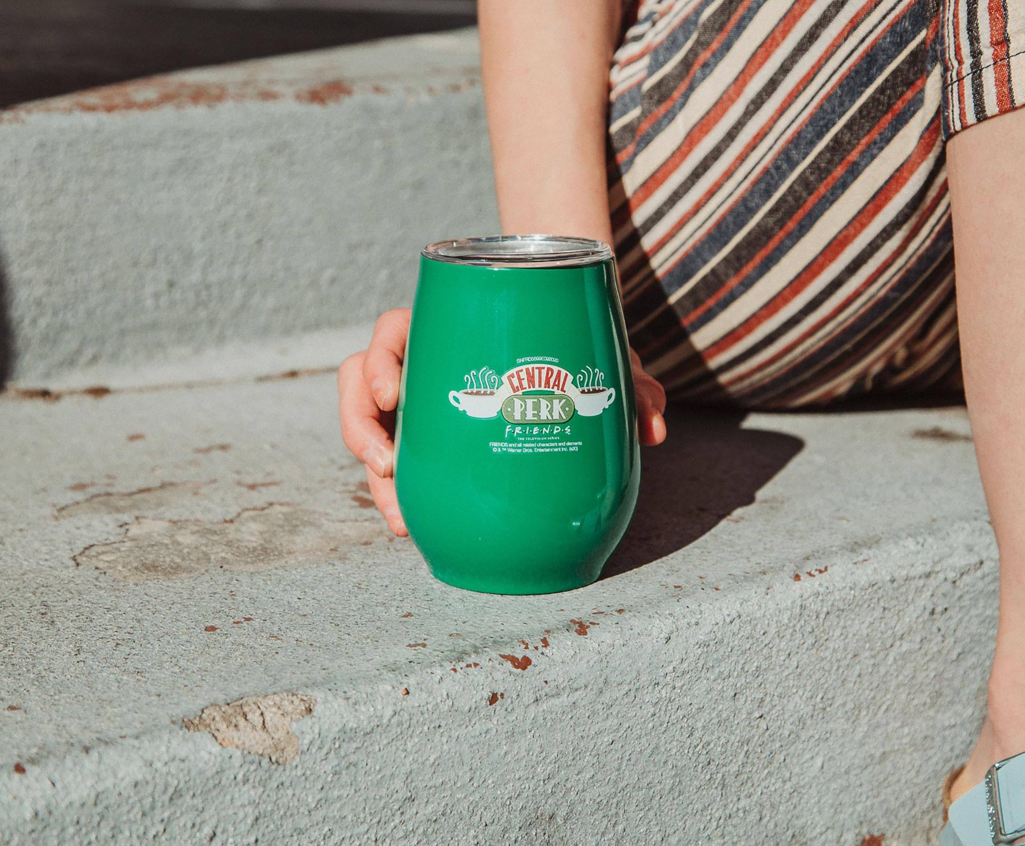 The text on the image reads:

"THE CENTRAL PERK
FRIENDS"